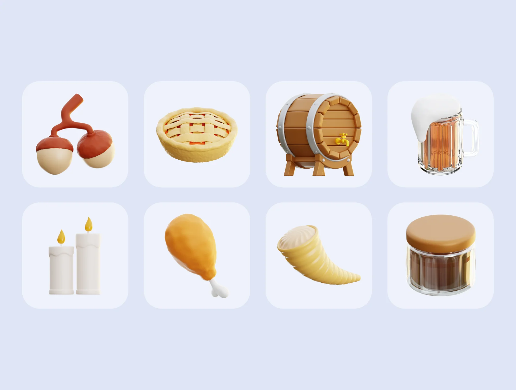 Thanksgiving 3D 3D Illustration Pack 5