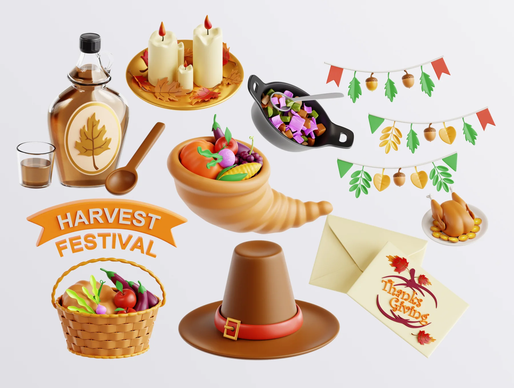 Thanksgiving 3D Icon Set 5