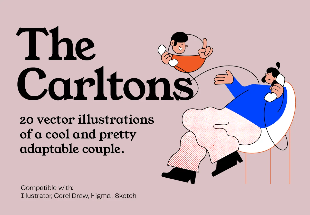 The Carltons - illustration pack