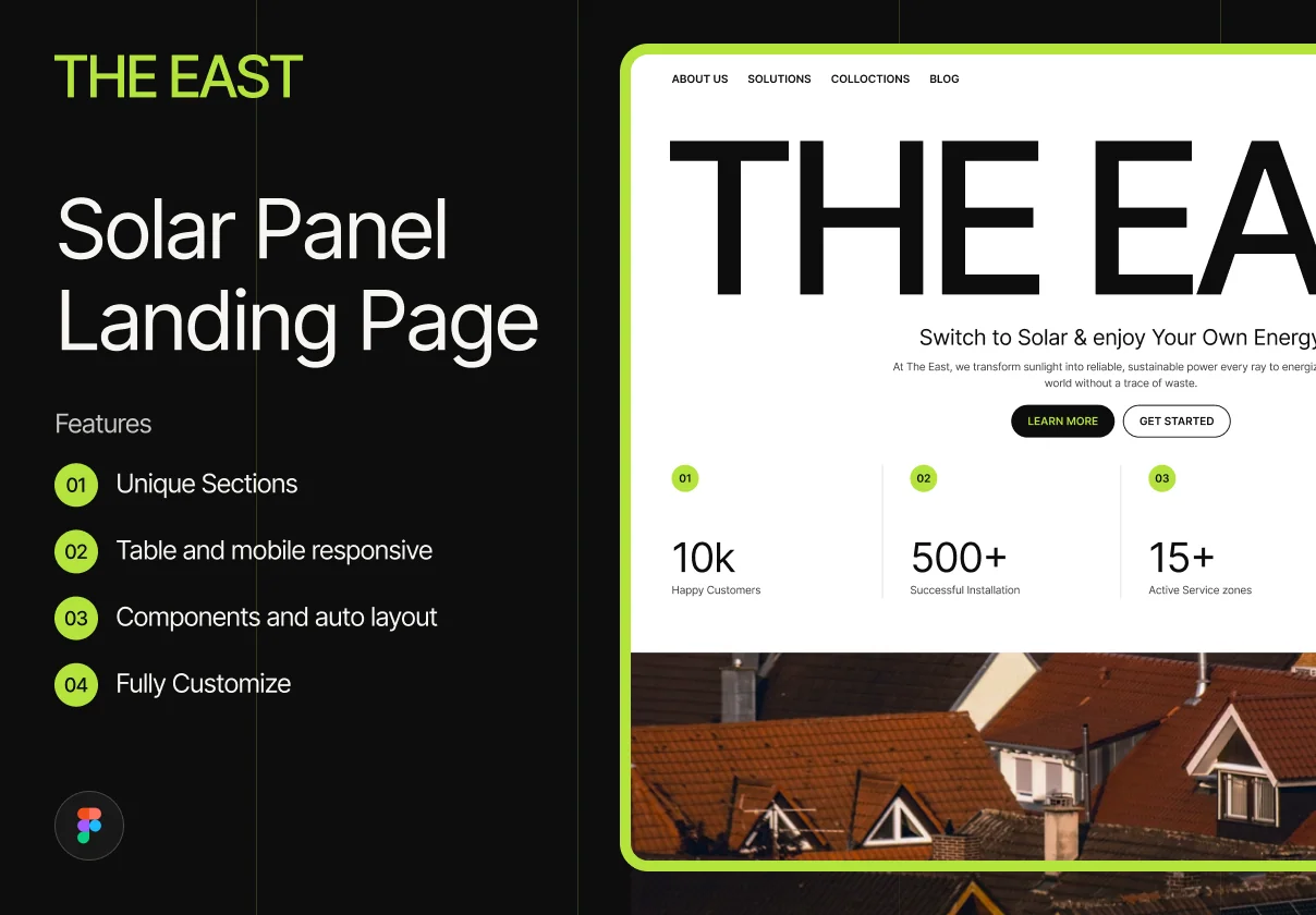 The East - Solar Panel Landing Page