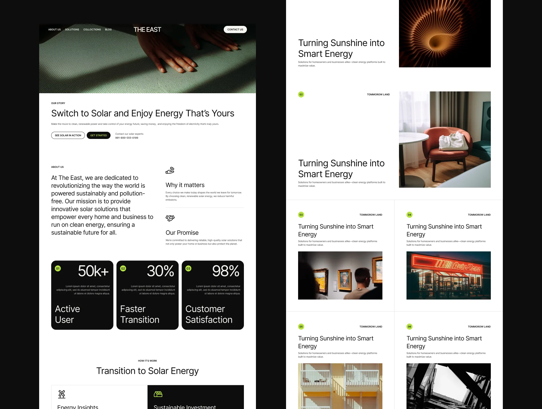 The East - Solar Panel Landing Page 2