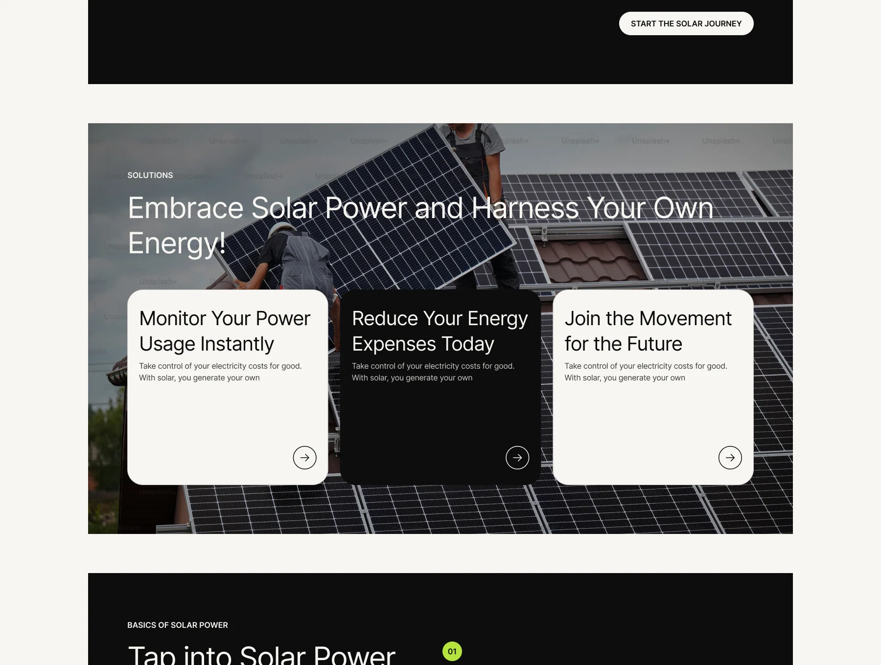 The East - Solar Panel Landing Page 3