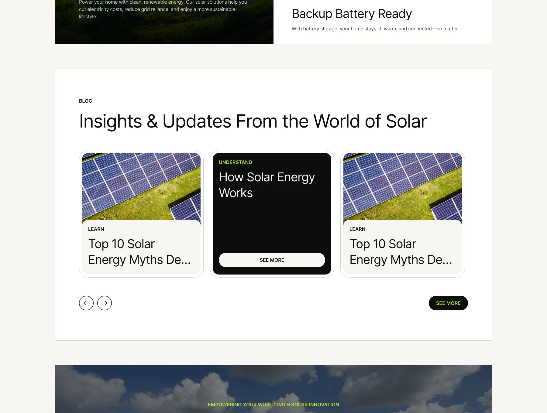 The East - Solar Panel Landing Page 4