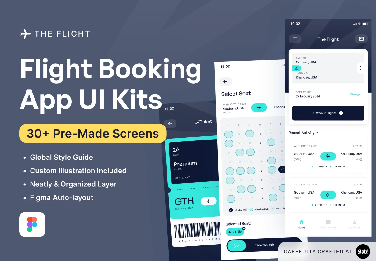 The Flight - Flight Booking App UI Kits