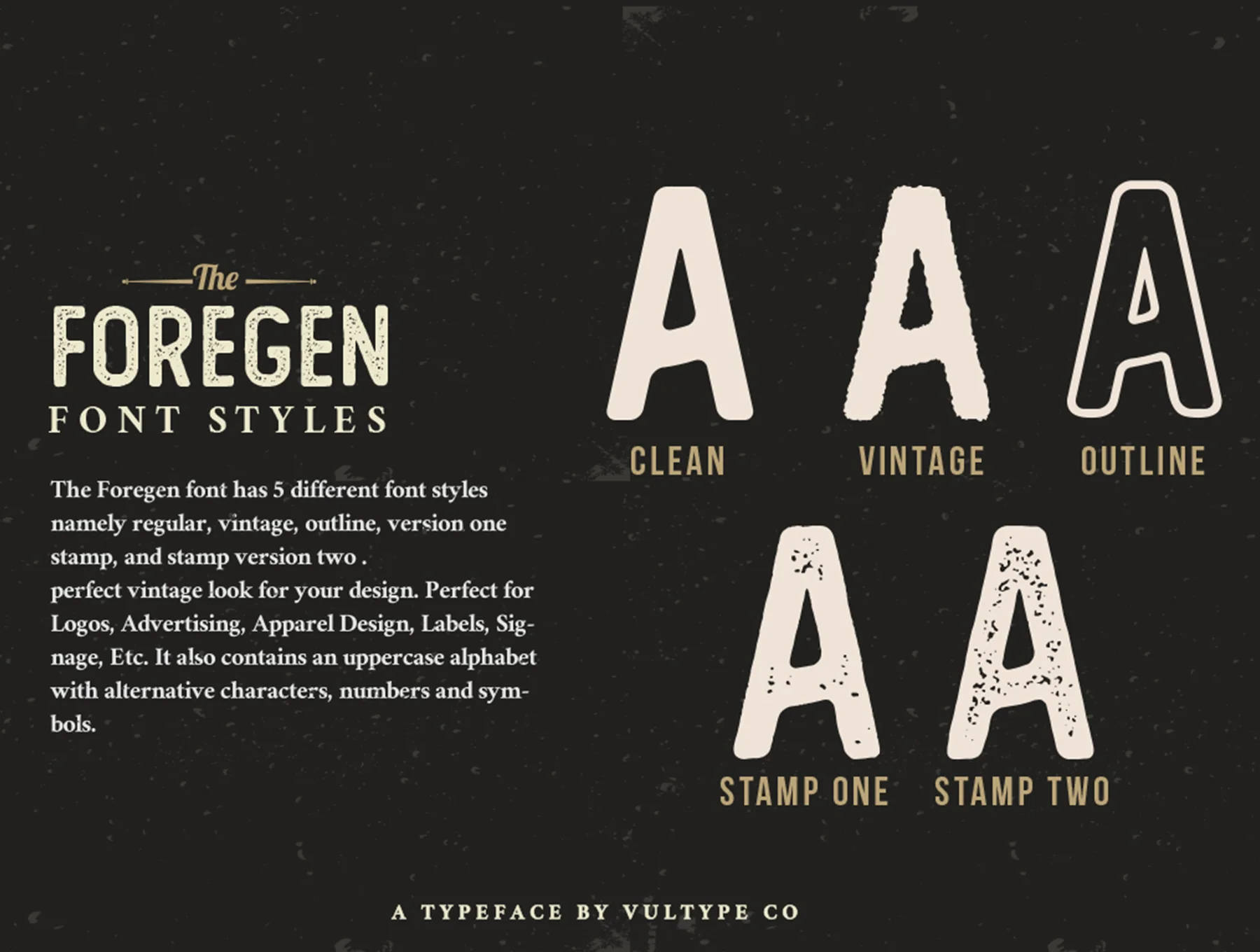 The Foregen Vintage Font 6