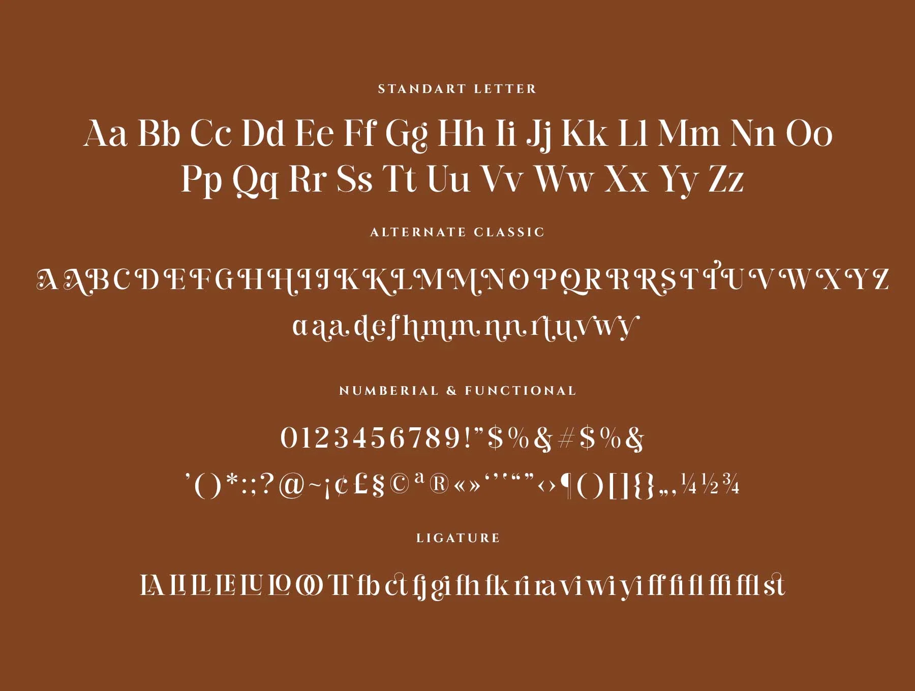 The Glorious Modern and Classic Font 8