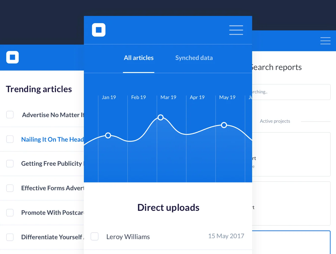 The Mobile Admin Dashboard UI Kit 3