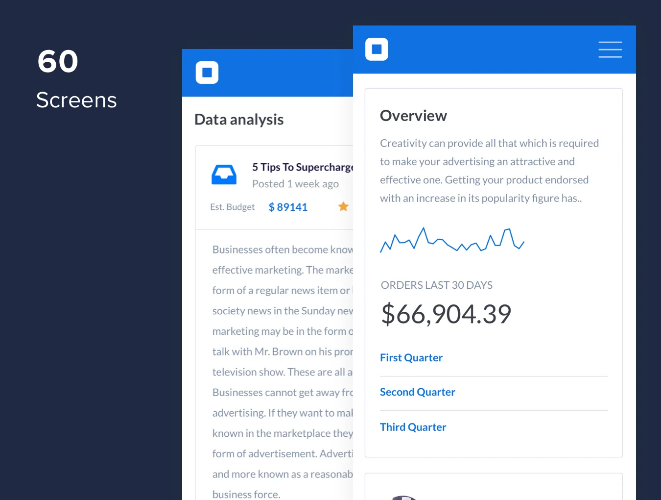 The Mobile Admin Dashboard UI Kit 4