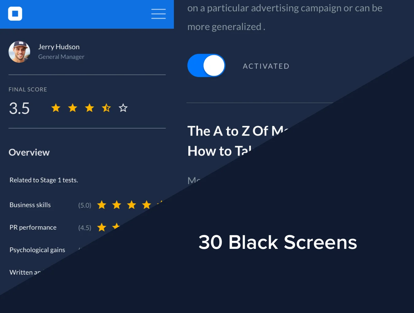 The Mobile Admin Dashboard UI Kit 7