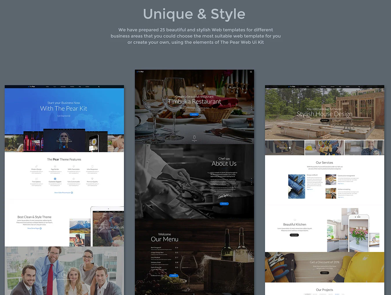 The Pear Starter Web UI Kit 3