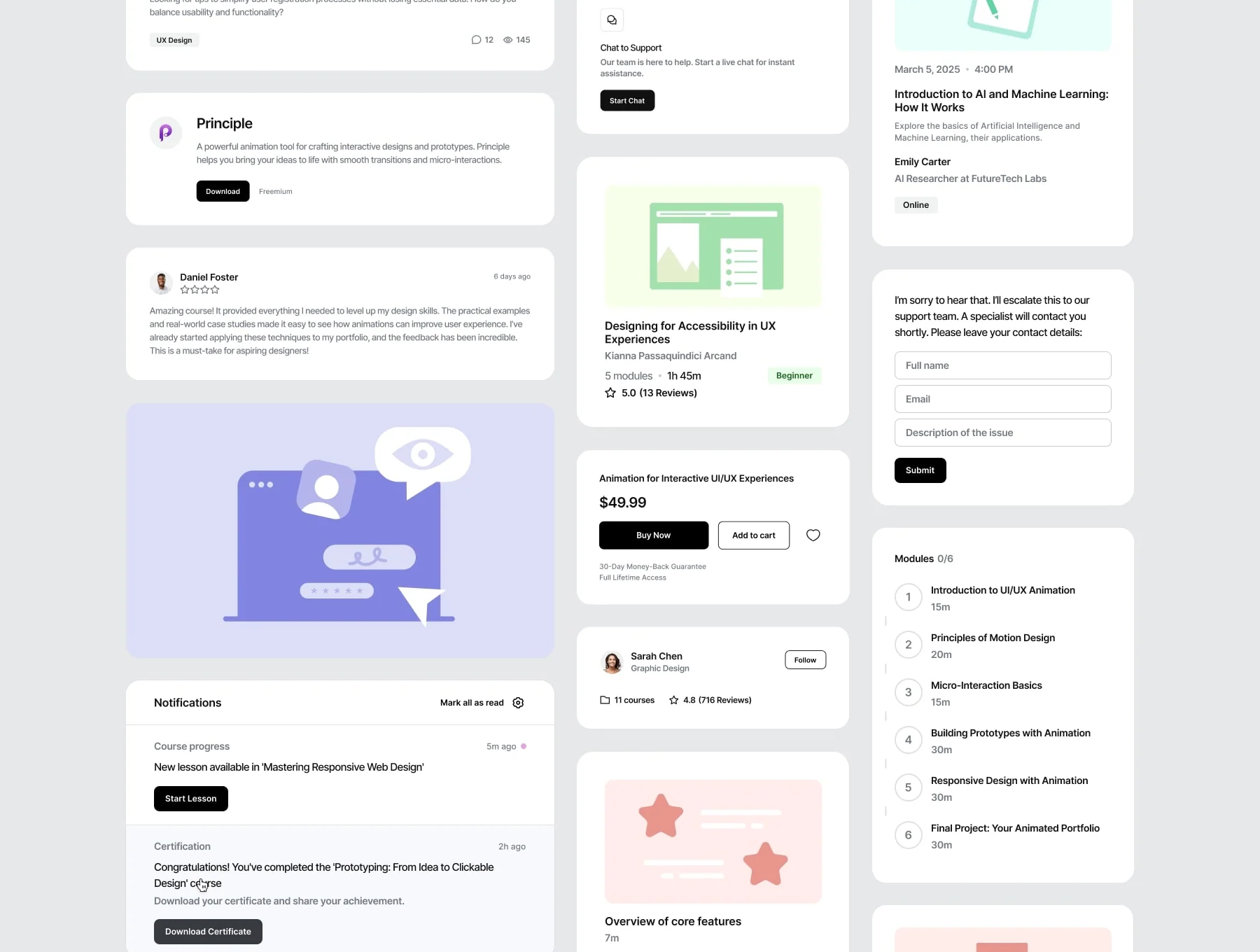 86 responsive screens — Learning platform UI Kit 3