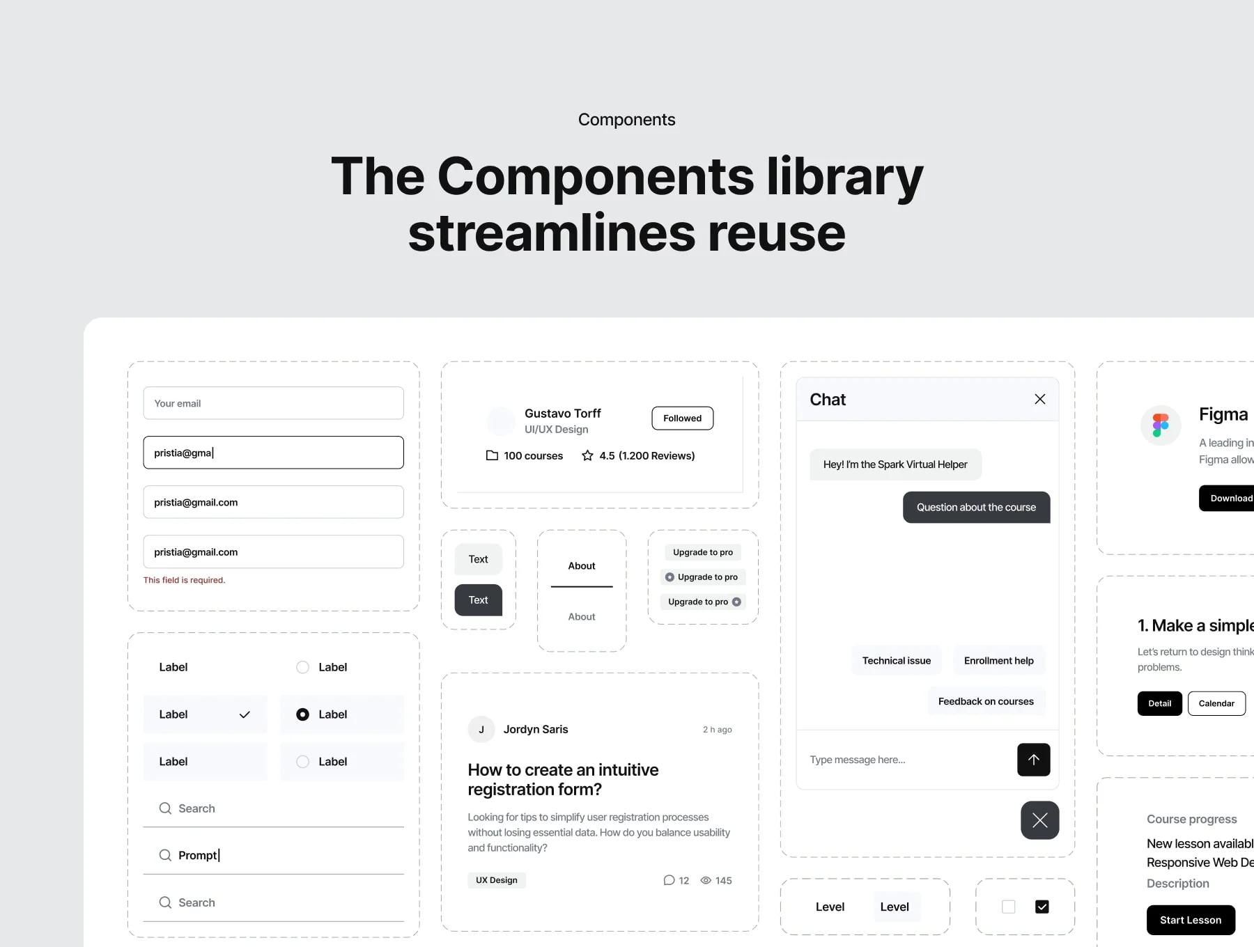 86 responsive screens — Learning platform UI Kit 6