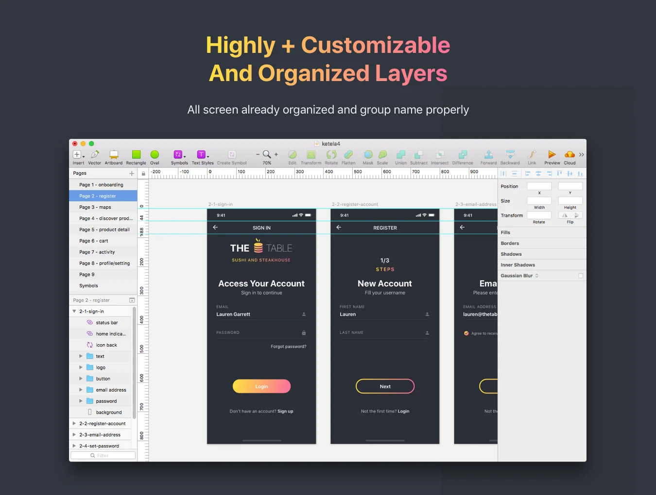 The Table Restaurant UI Kit 3