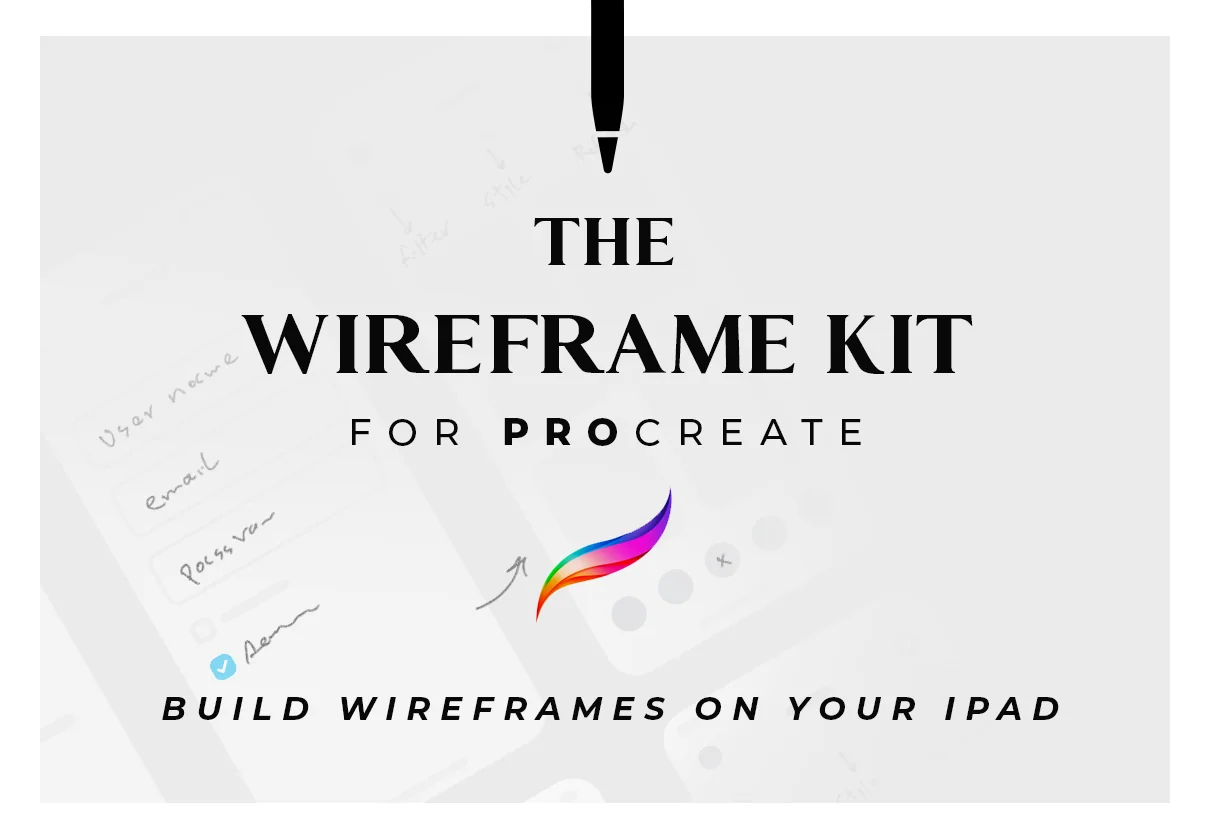 The Wireframe Kit for Procreate