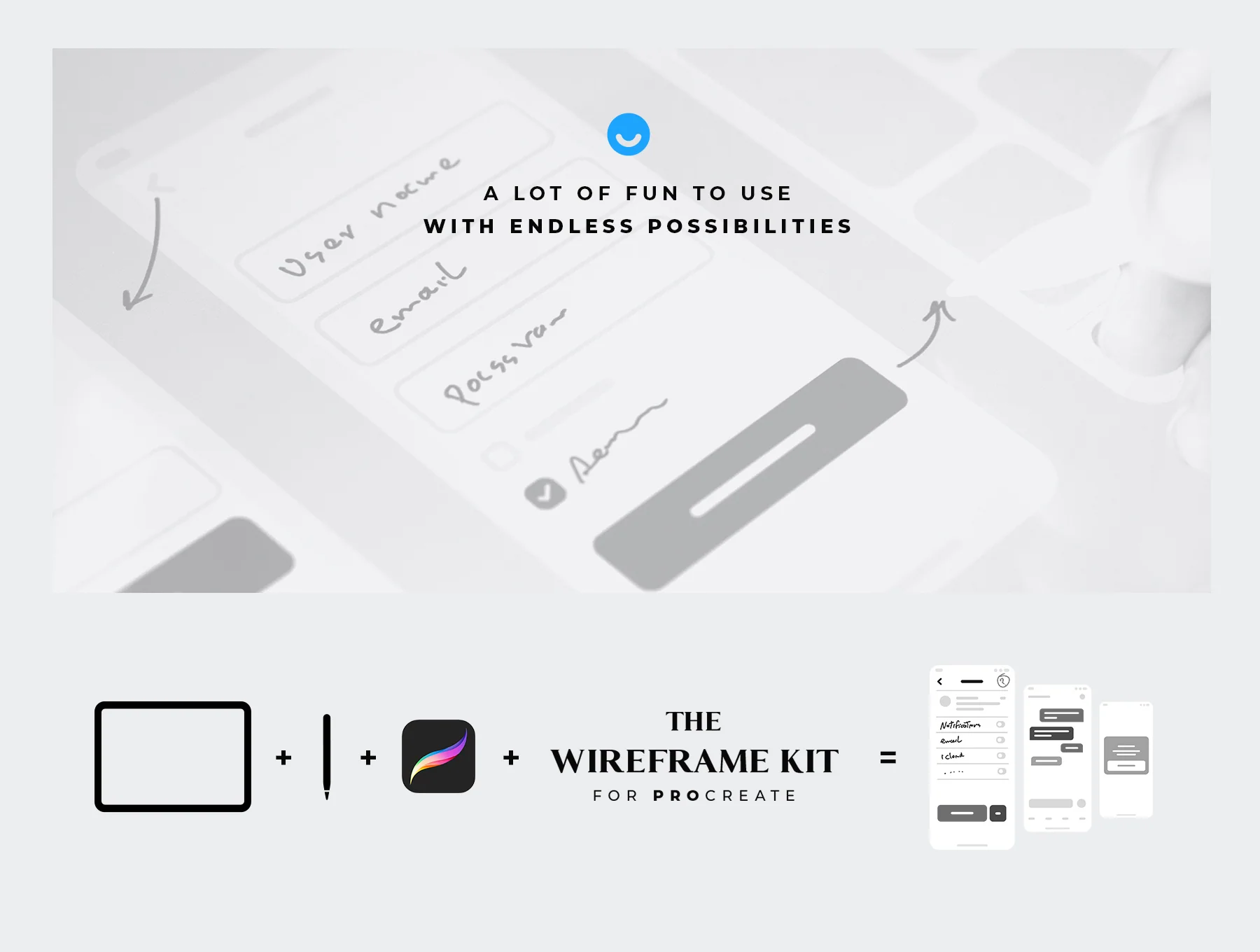 The Wireframe Kit for Procreate 2