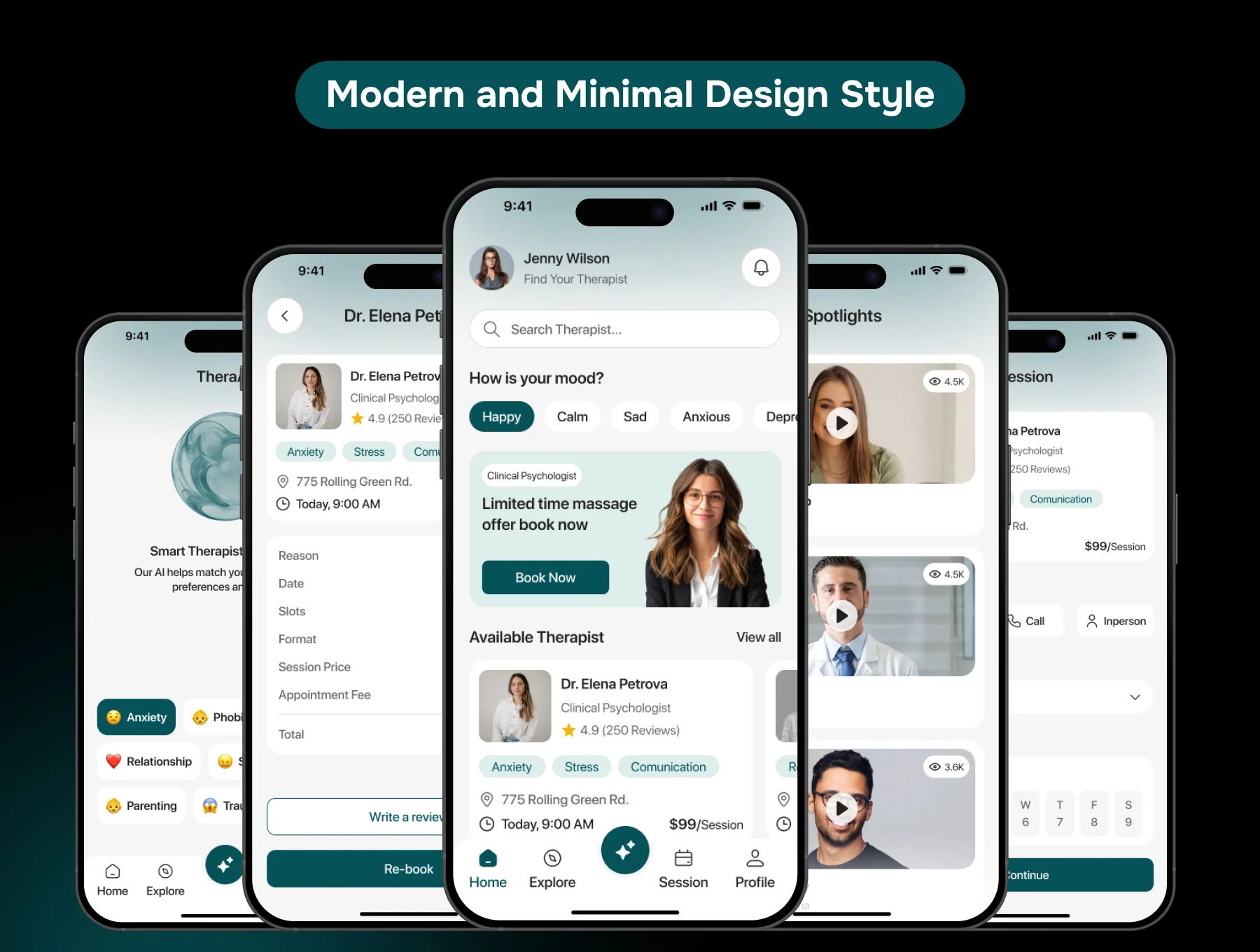 TheraAI - Therapist Booking App UI Kit 3