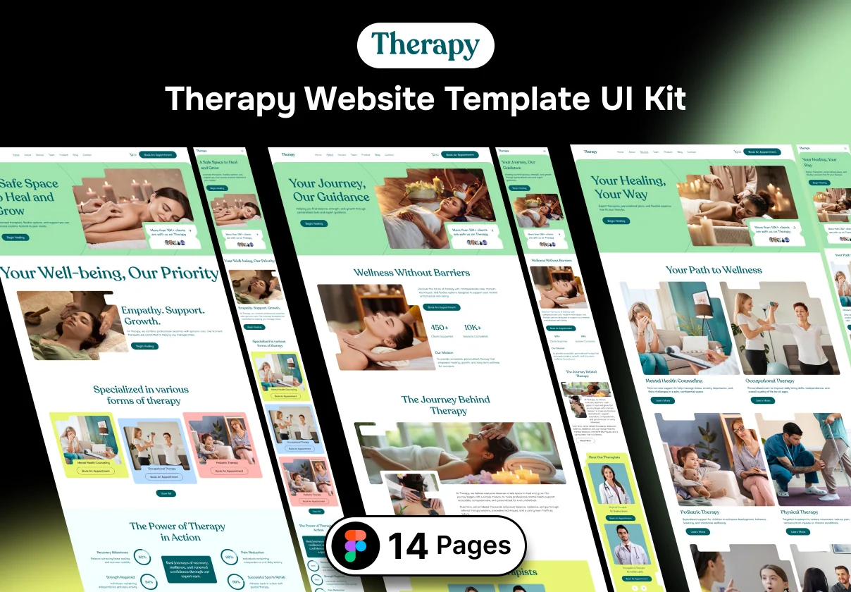 Therapy Website Template UI Kit