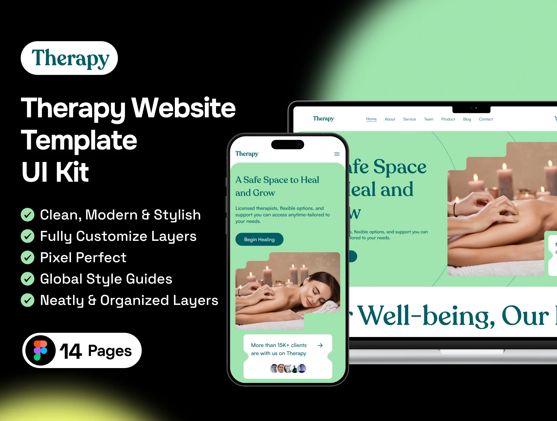 Therapy Website Template UI Kit