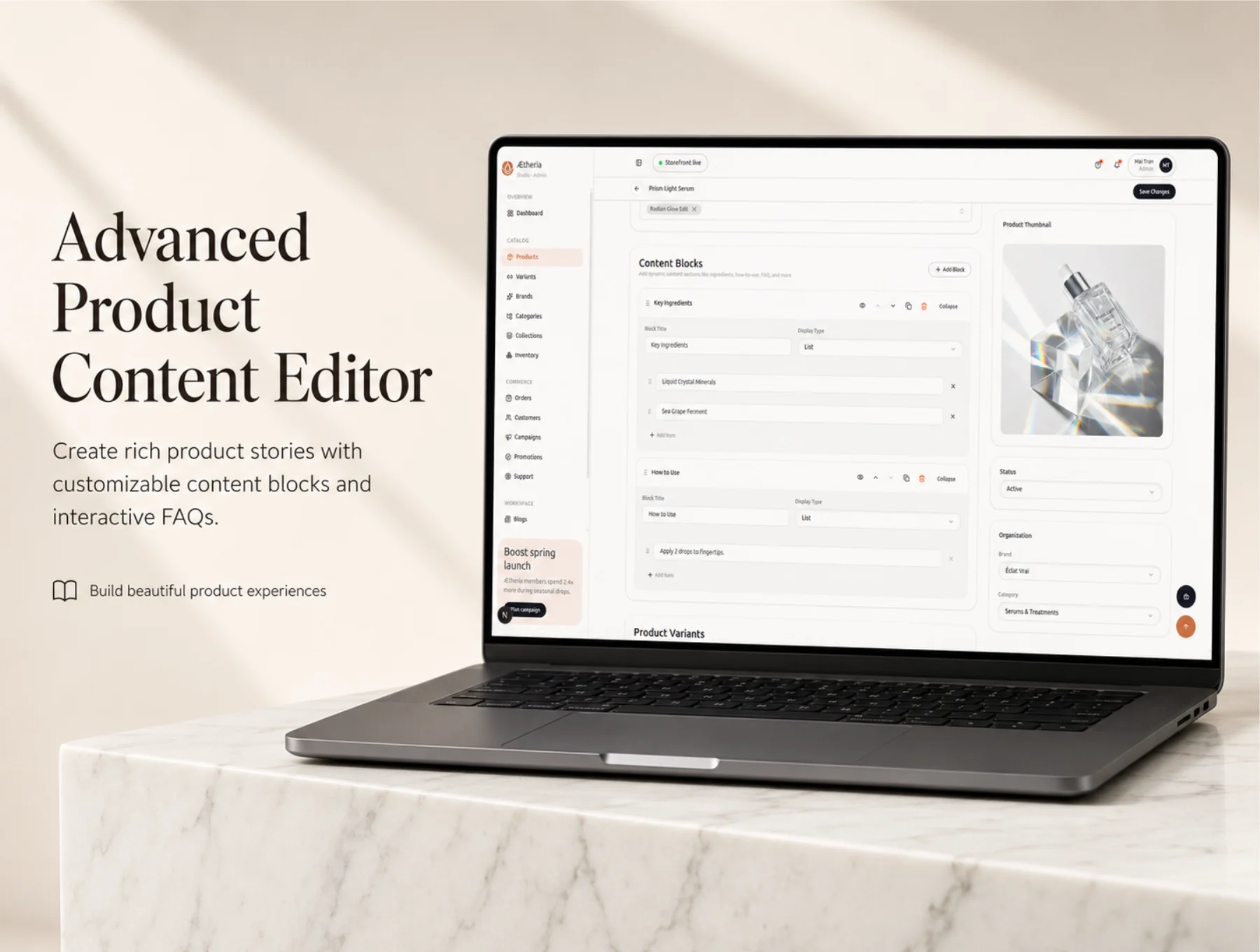 Ætheria - Premium Next.js Beauty Ecommerce Admin Dashboard Template 7