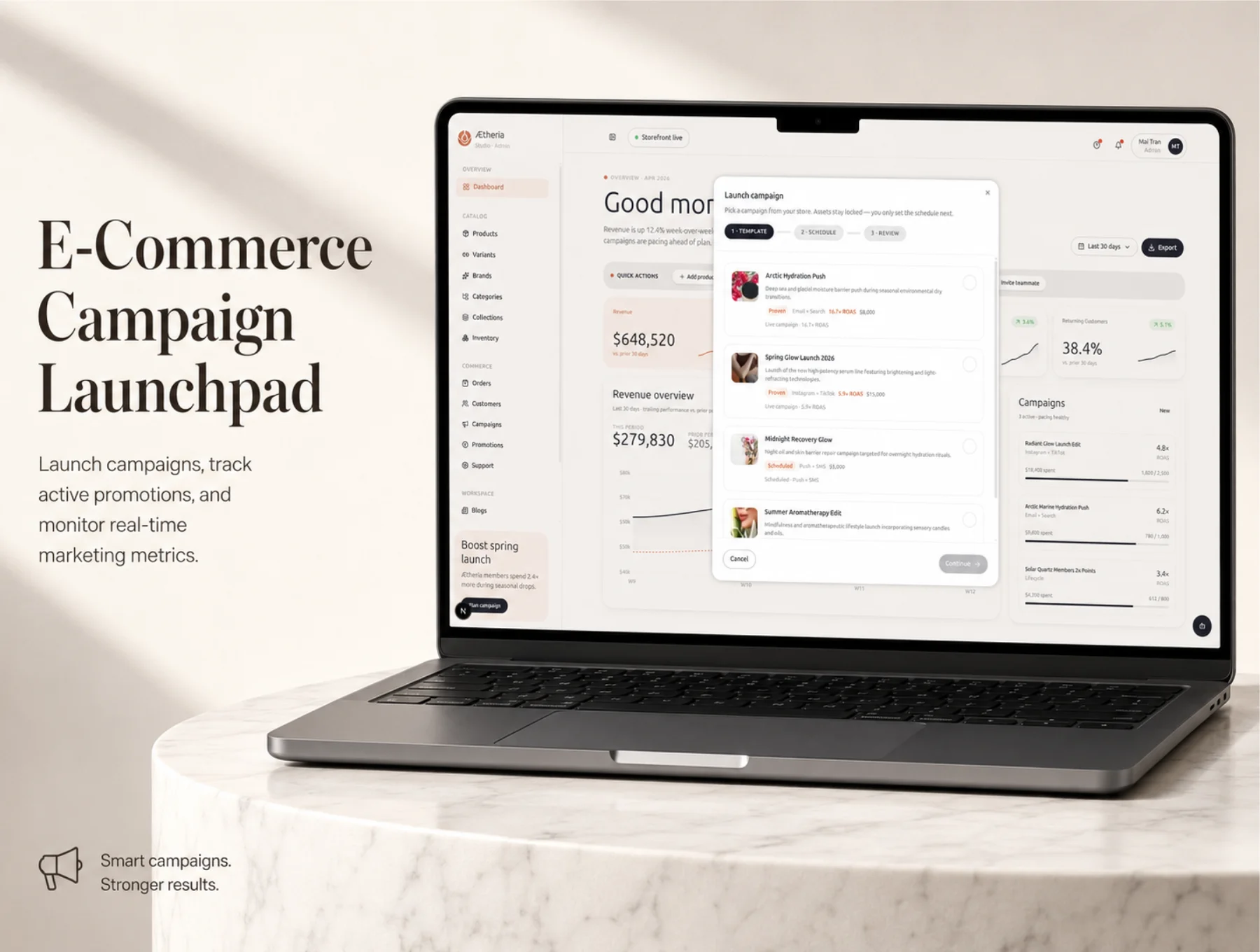 Ætheria - Premium Next.js Beauty Ecommerce Admin Dashboard Template 8