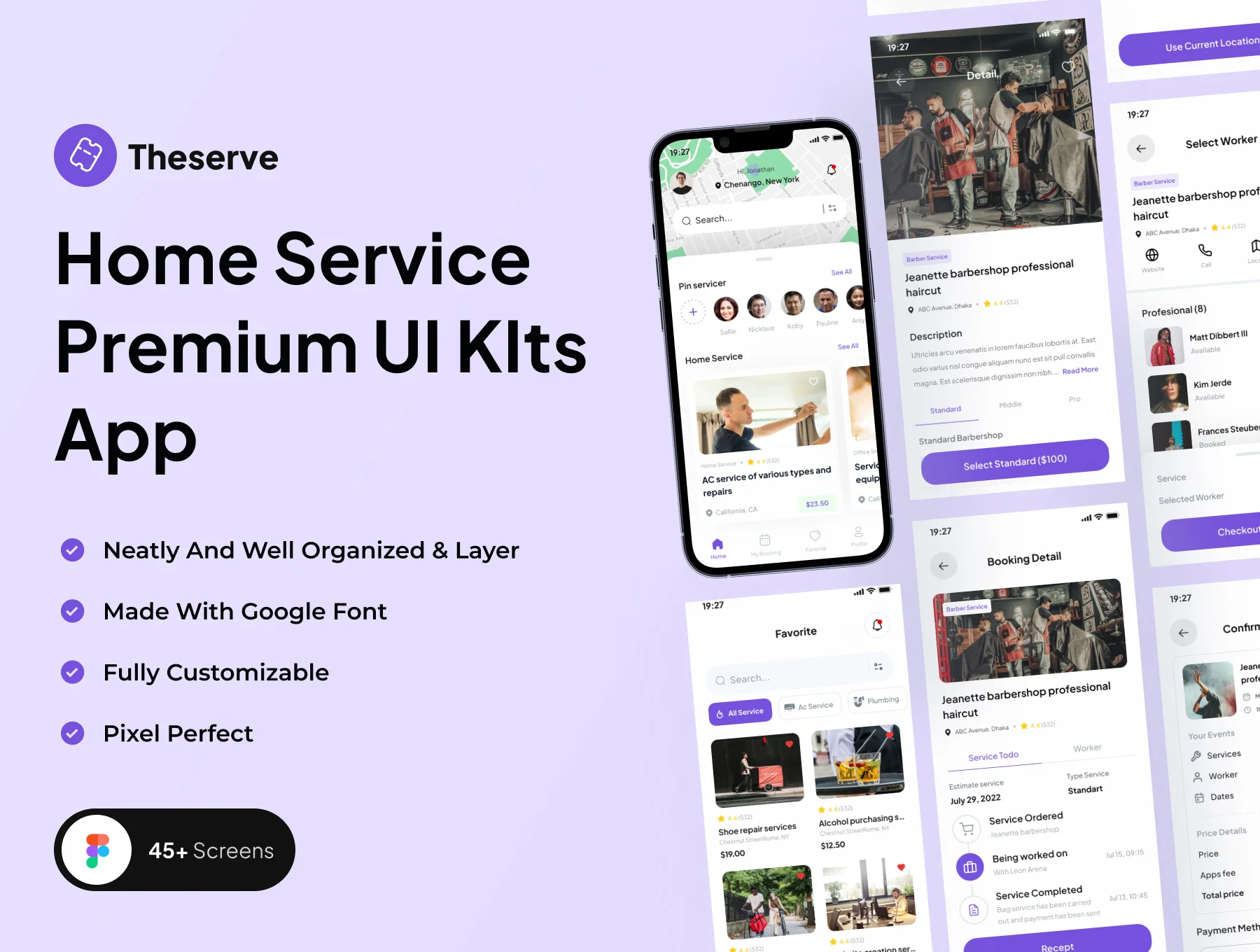 Theserve - Home Service Premium UI KIts App