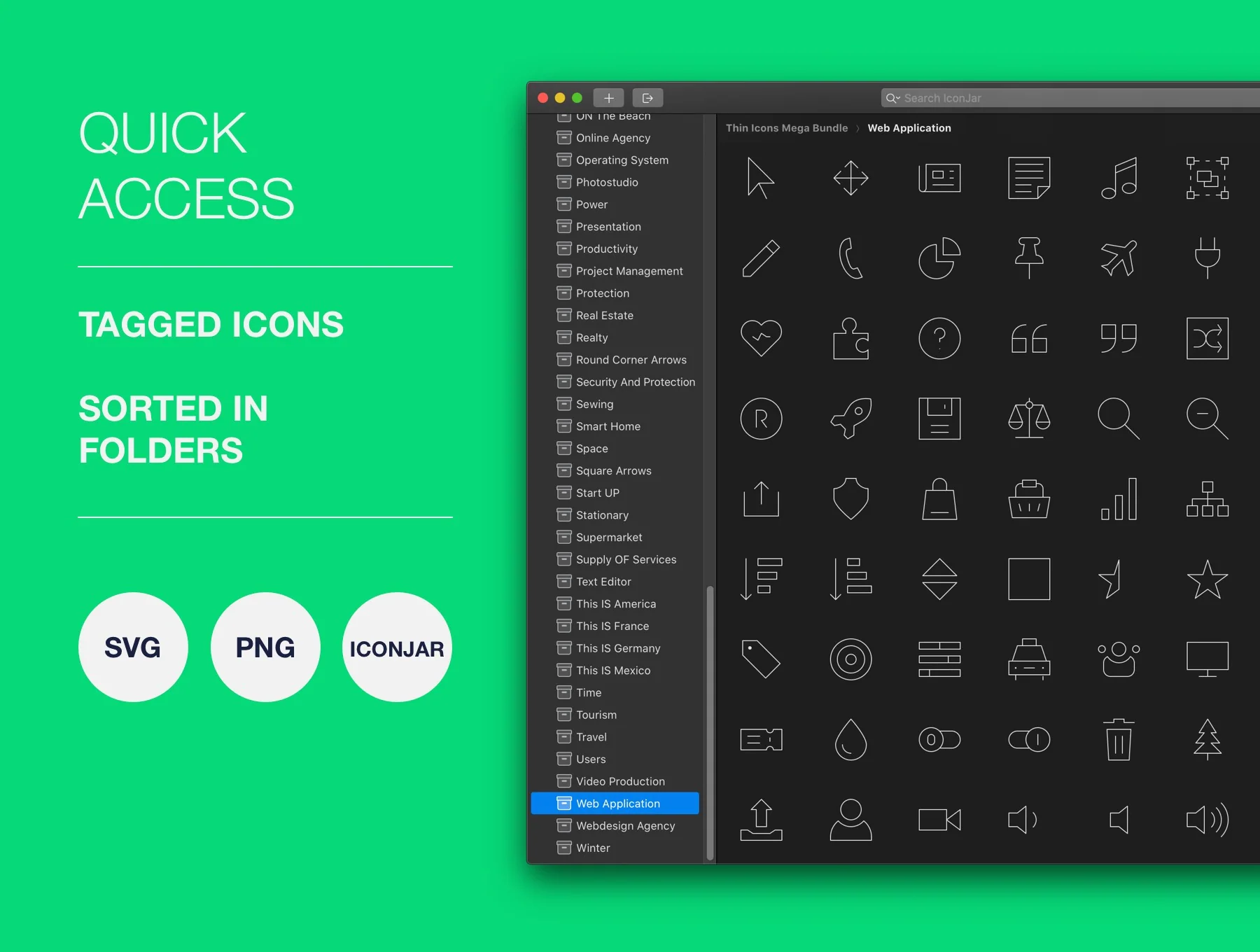 Thin Icons – Mega Bundle – 3000+ Icons 6