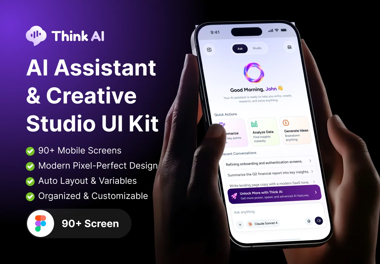 Think AI - AI Assistant & Creative Studio UI Kit