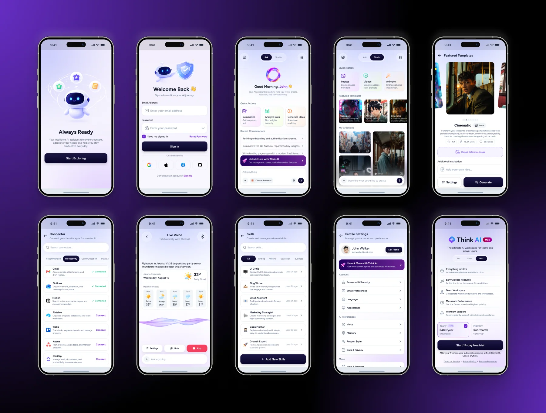 Think AI - AI Assistant & Creative Studio UI Kit 5