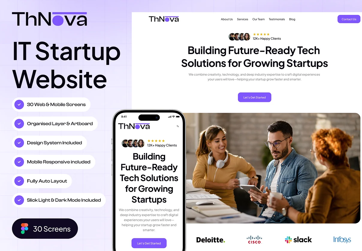 ThNova - IT Startup Company Website UI Kit