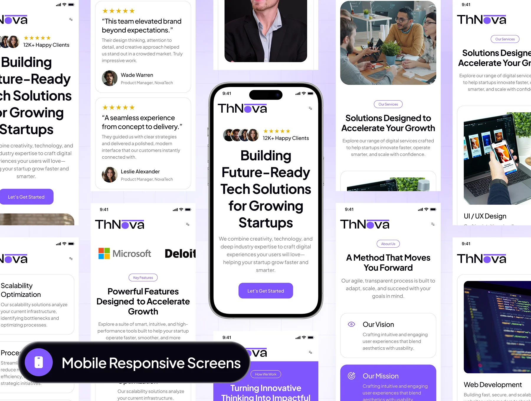 ThNova - IT Startup Company Website UI Kit 9