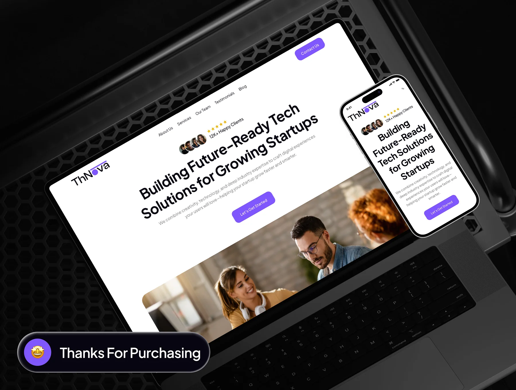 ThNova - IT Startup Company Website UI Kit 10
