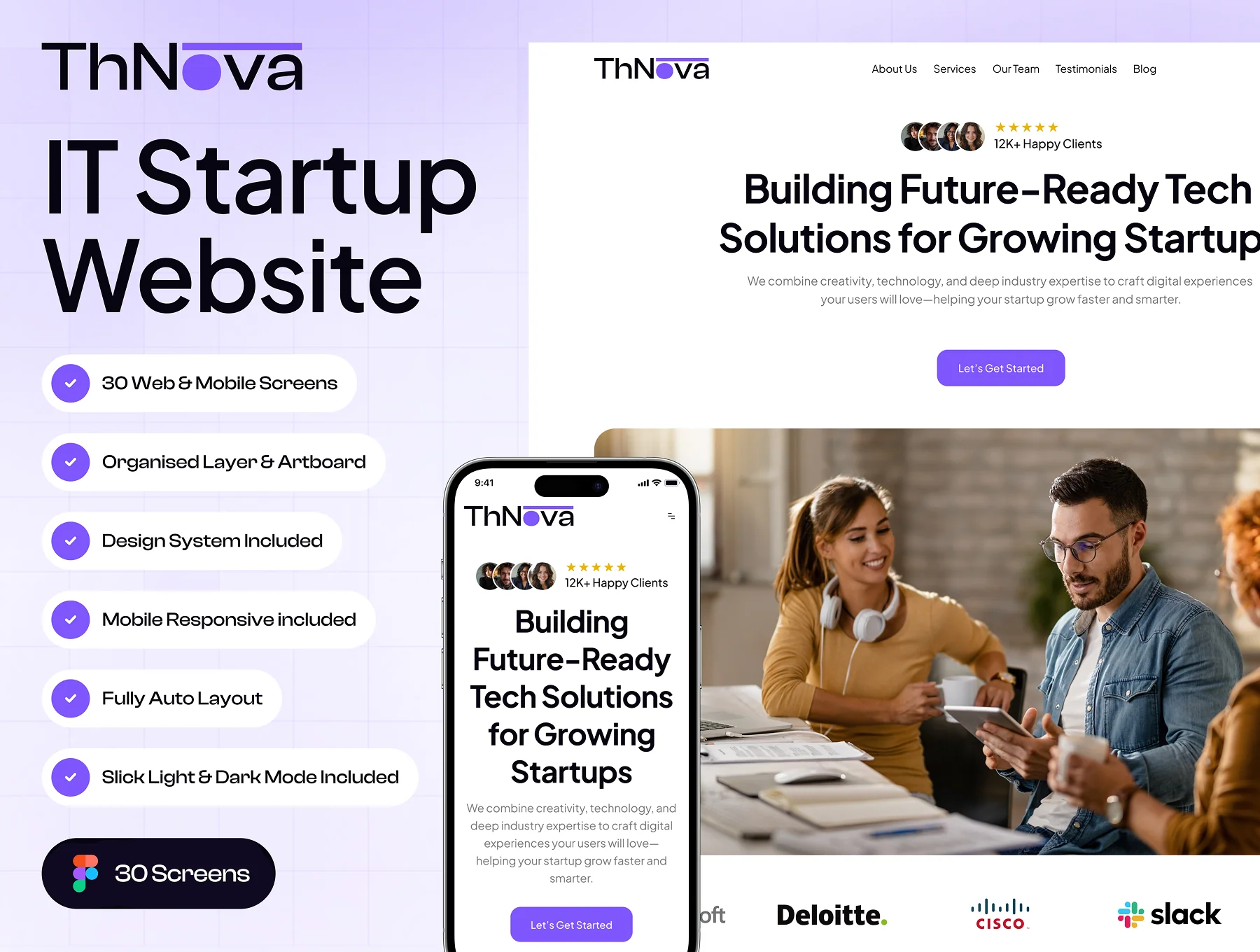 ThNova - IT Startup Company Website UI Kit