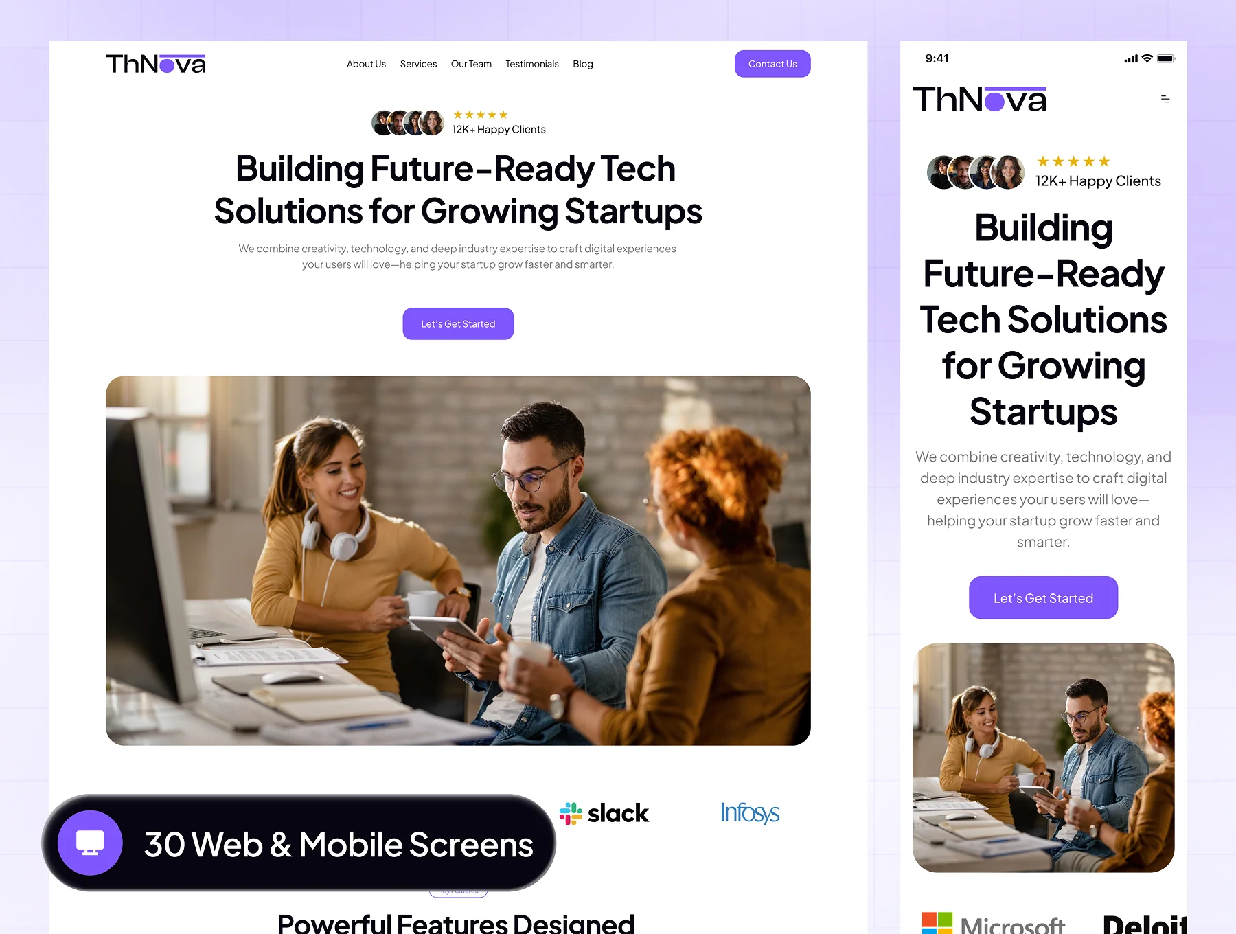 ThNova - IT Startup Company Website UI Kit 8