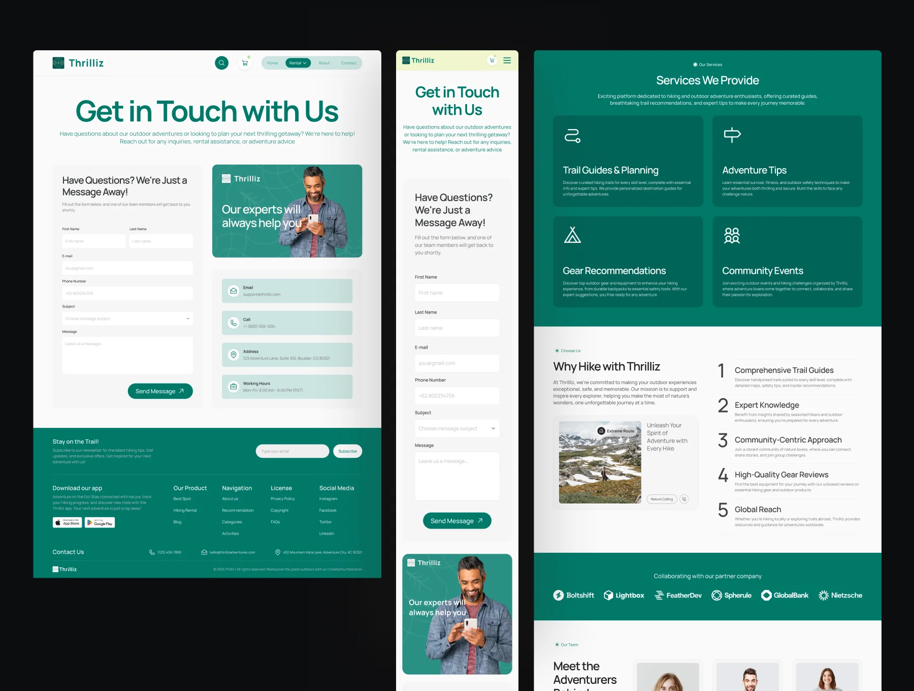 Thrilliz - Hiking & Outdoor Activities Website UI Figma Template 5