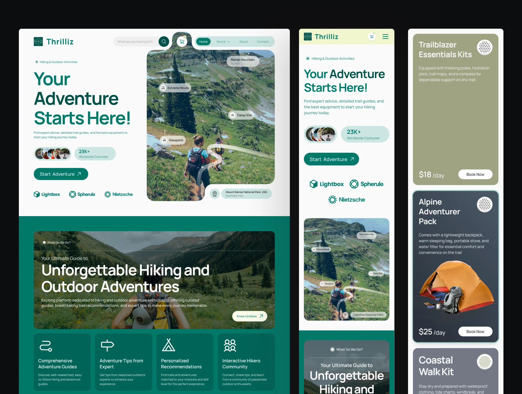 Thrilliz - Hiking & Outdoor Activities Website UI Figma Template 6