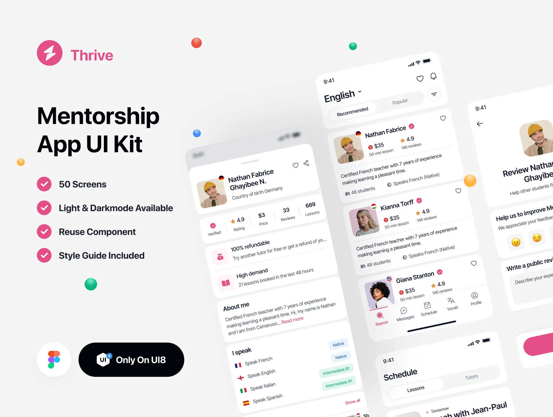 Thrive - Mentorship App UI Kits