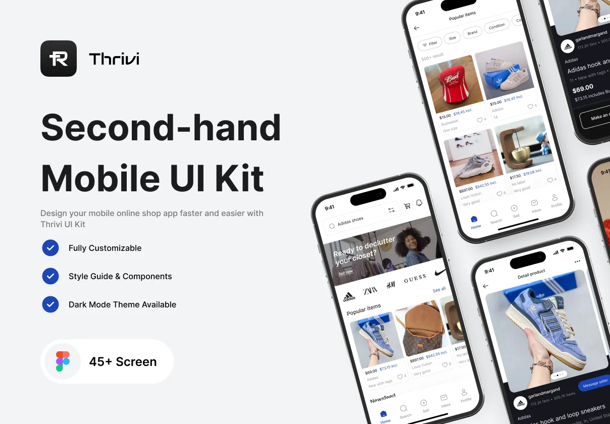 Thrivi - Ecommerce Second-hand App UI Kit