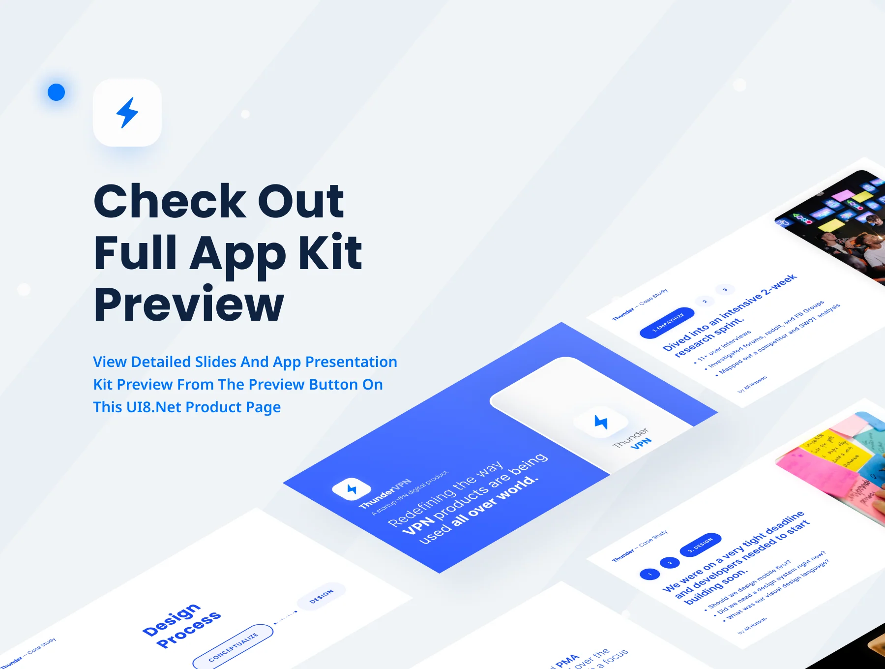 Thunder - A Premium Pitch Deck Presentation Kit for VPN Mobile Apps 8