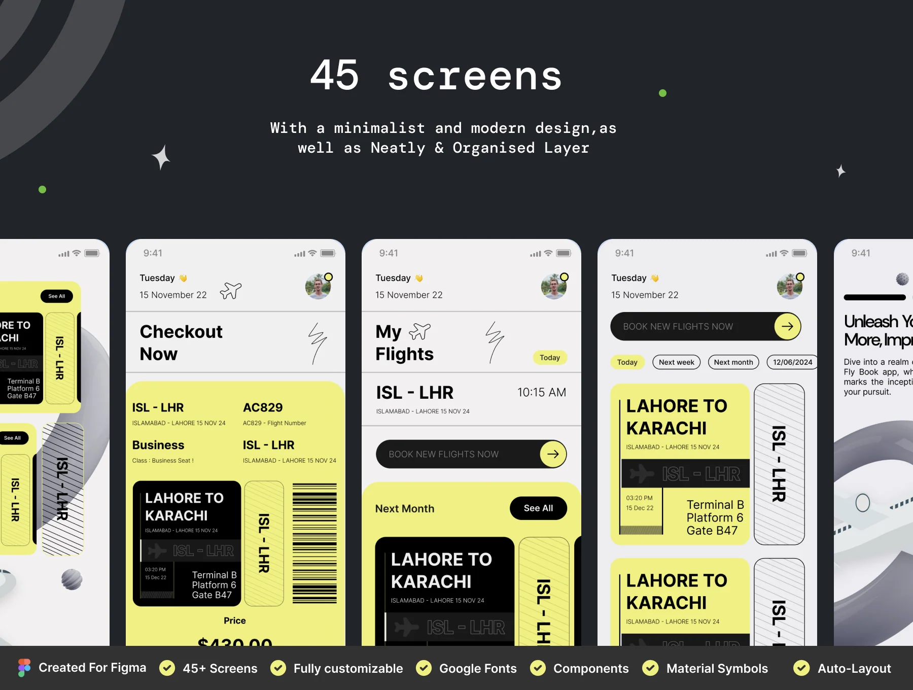 Ticket Booking app | Flight Book | Flight Booking App UI Kits 3