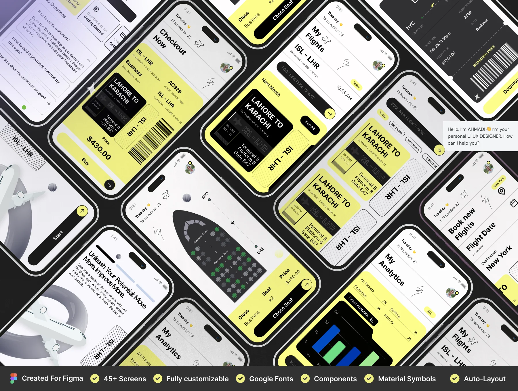 Ticket Booking app | Flight Book | Flight Booking App UI Kits 4