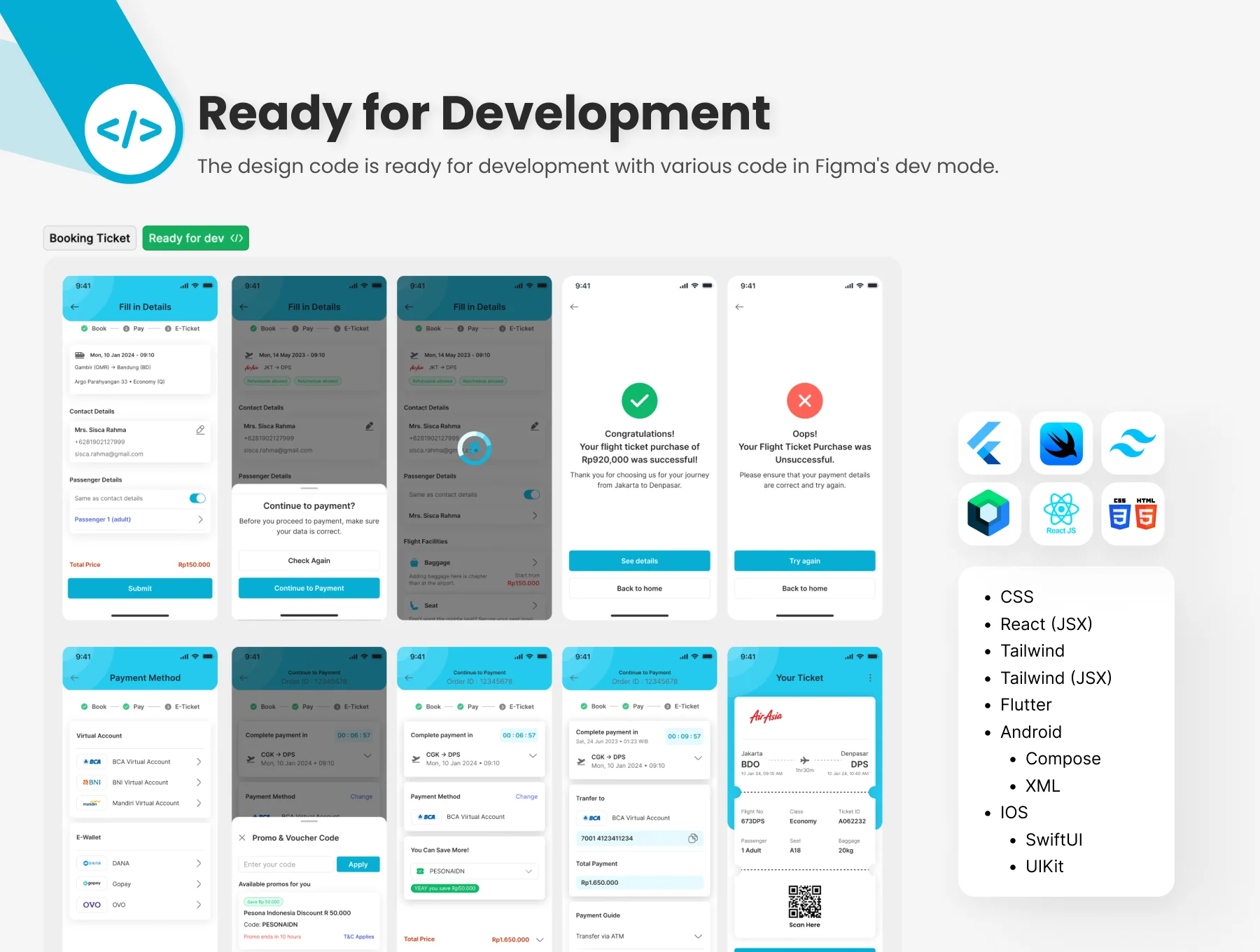 VIXA Ticket - Ticket & Travel Mobile App UI Kit 7