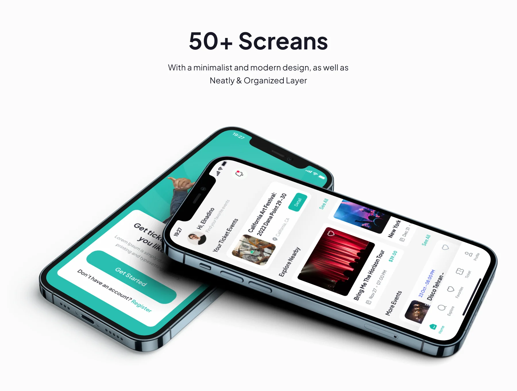 Ticketin - Event Ticket Booking App UI Kit 3