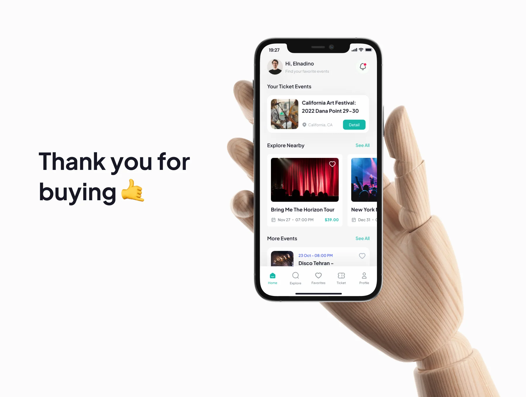 Ticketin - Event Ticket Booking App UI Kit 6