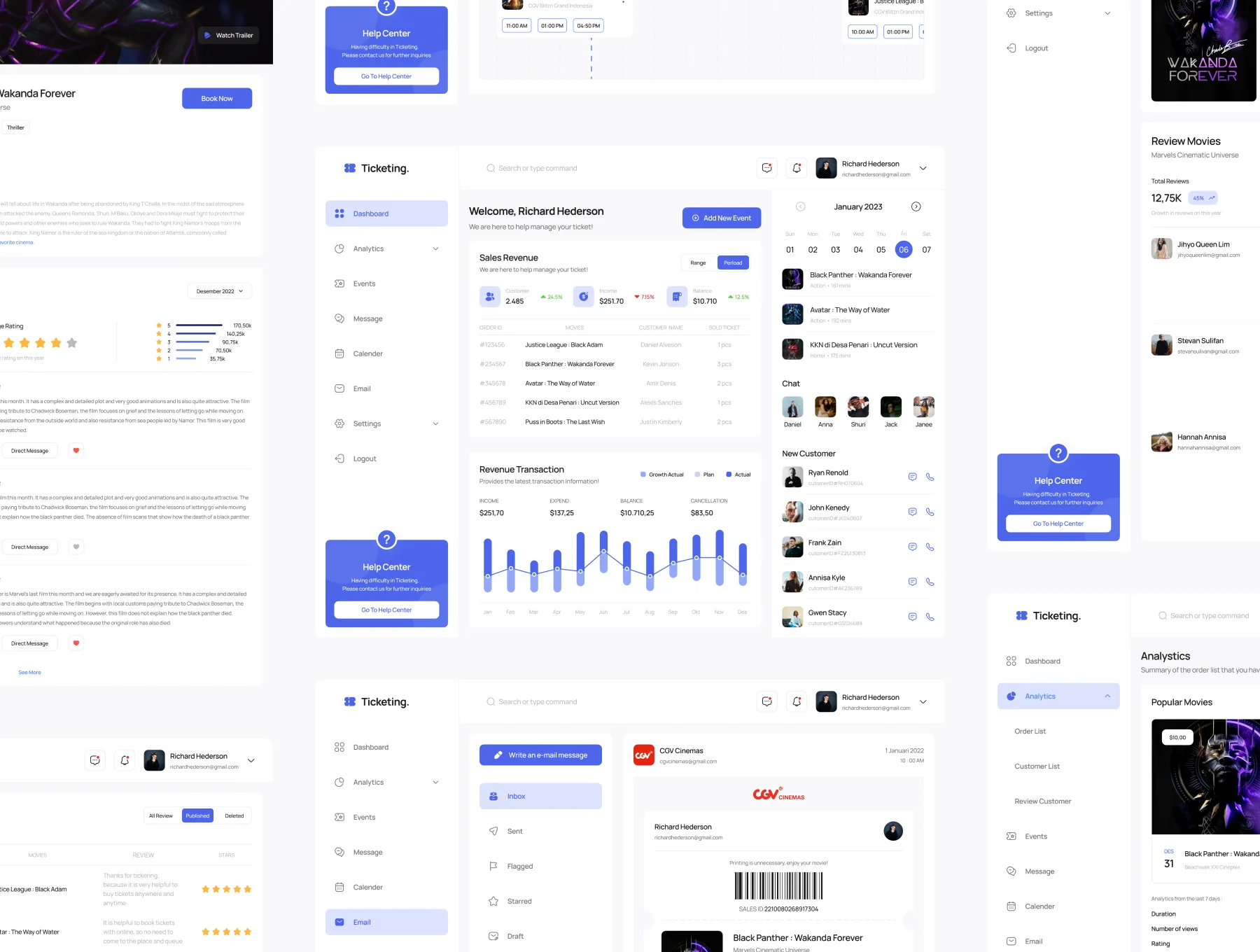 Ticketing - Ticket Booking Dashboard UI Kit 5