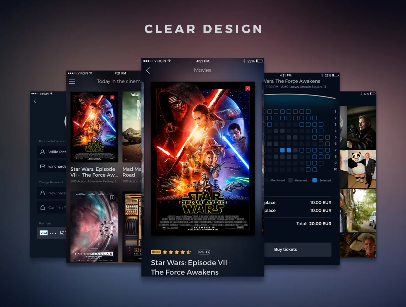 Cinema Tickets UI Kit 3