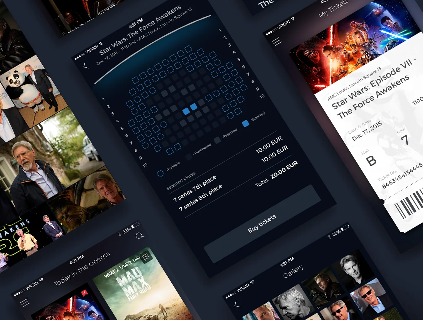 Cinema Tickets UI Kit 4