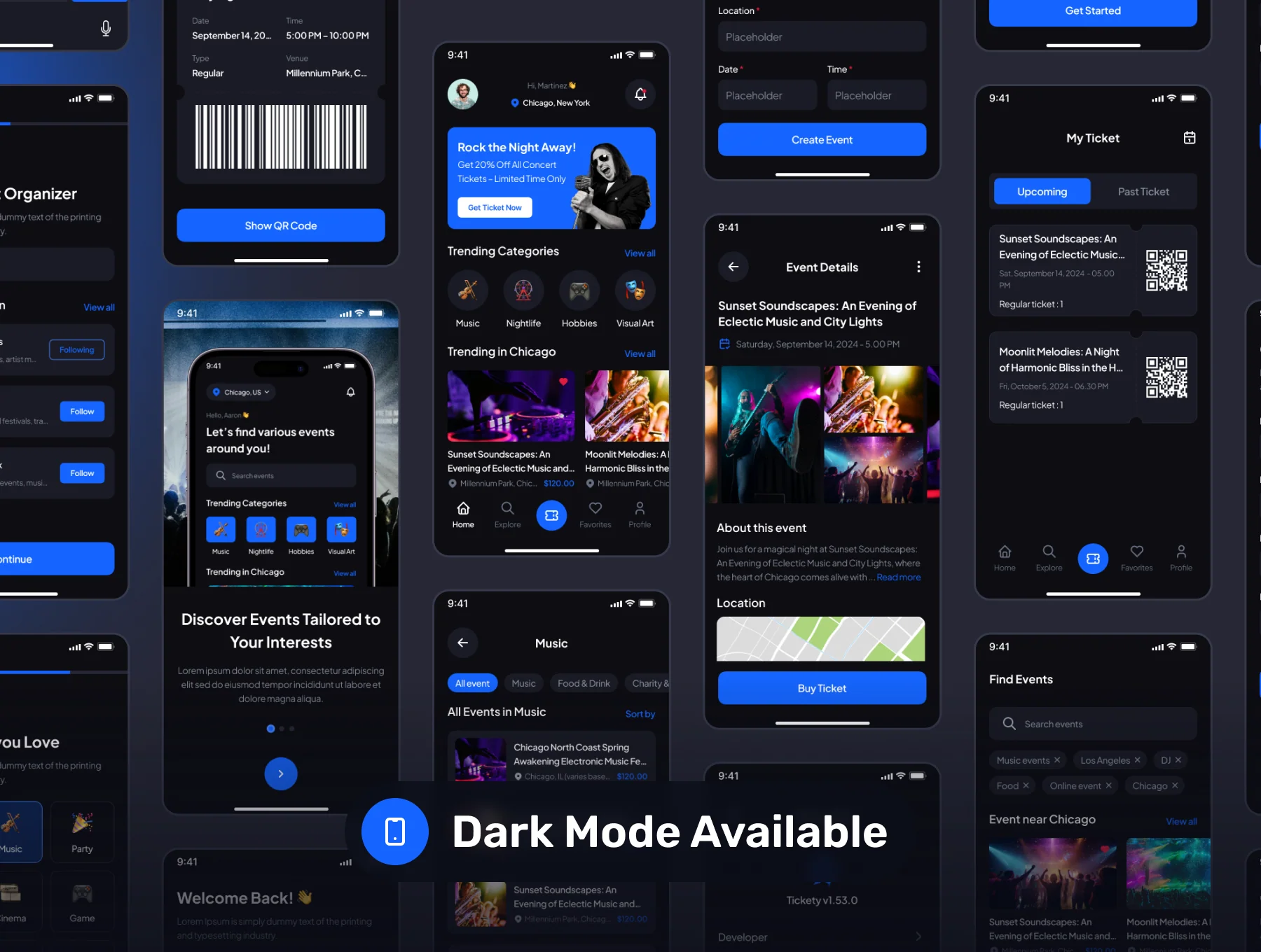 TICKETY - Event Ticket Booking & Management App UI Kit 2