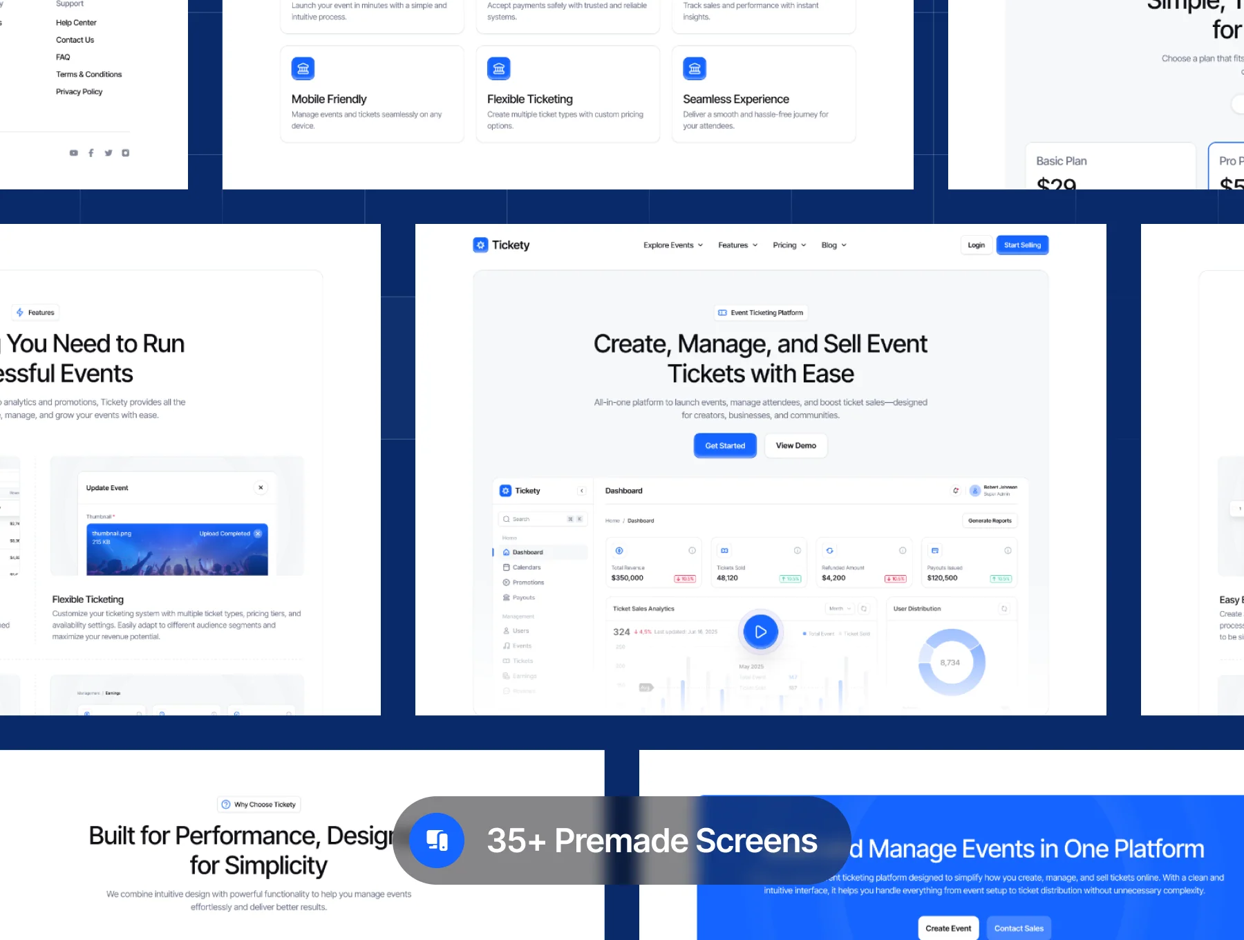 Tickety — Event Ticketing Website & SaaS UI Kit 5