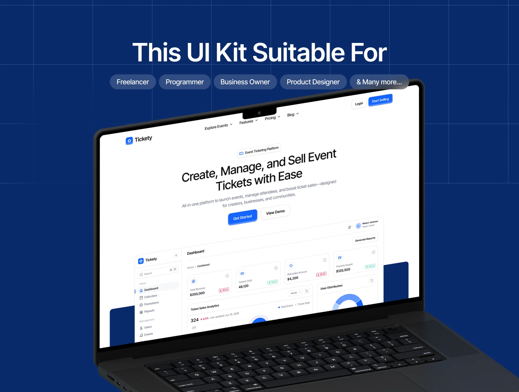 Tickety — Event Ticketing Website & SaaS UI Kit 7