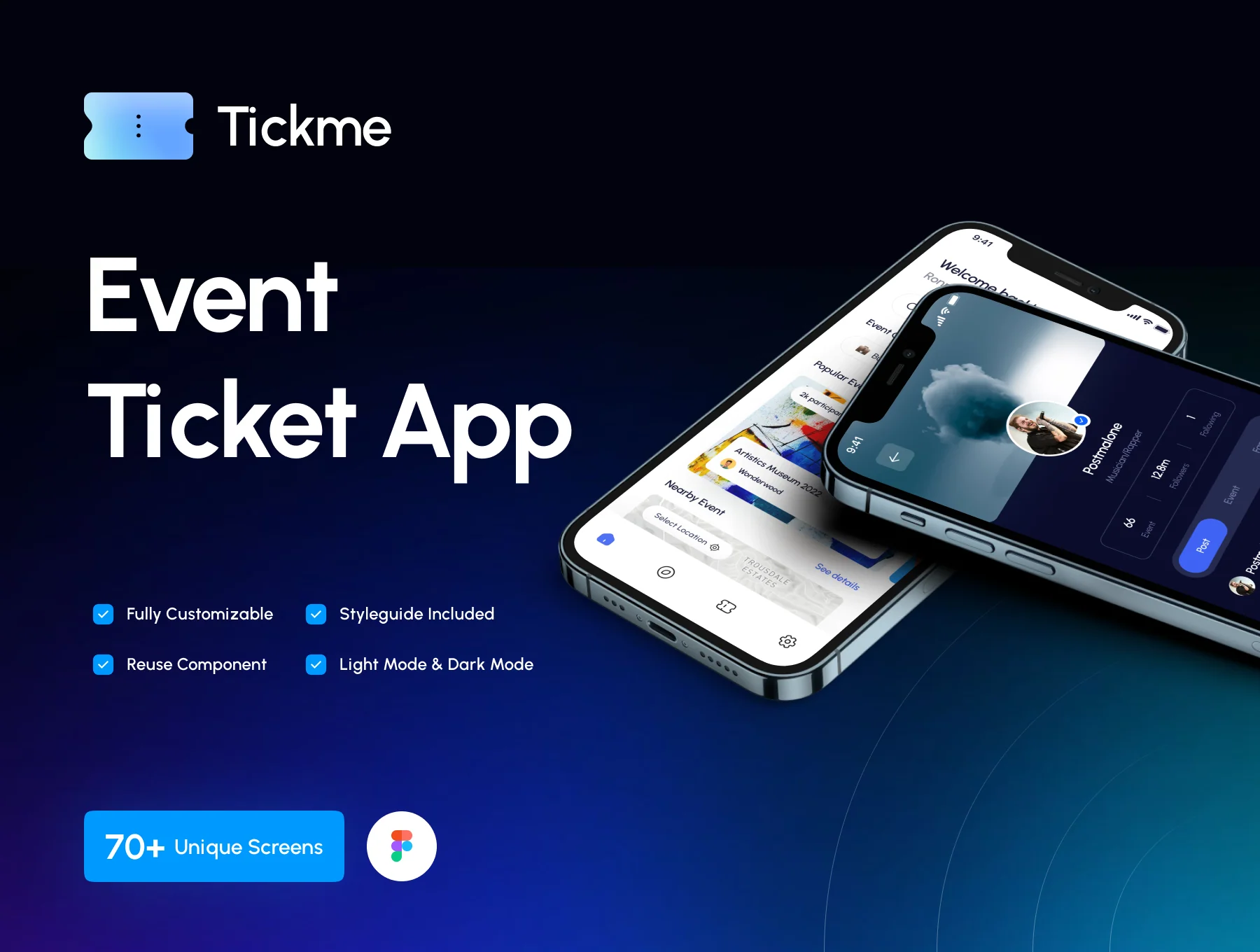 Tickme - Event Ticket App UI Kit
